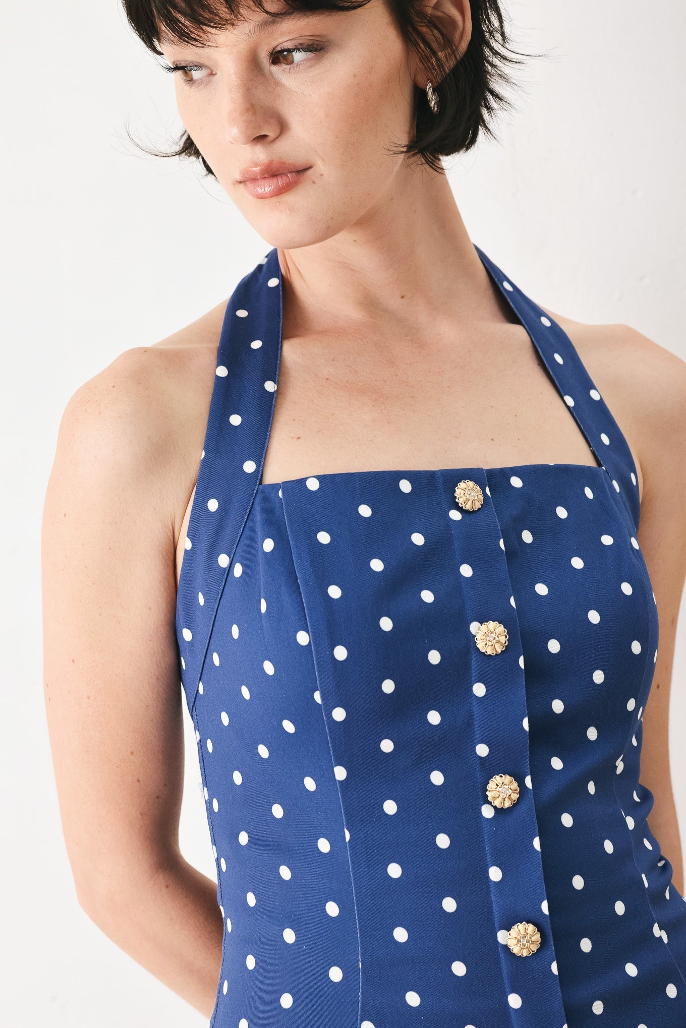DOTS & DREAMS WOVEN MINI DRESS - Glamourous Grace