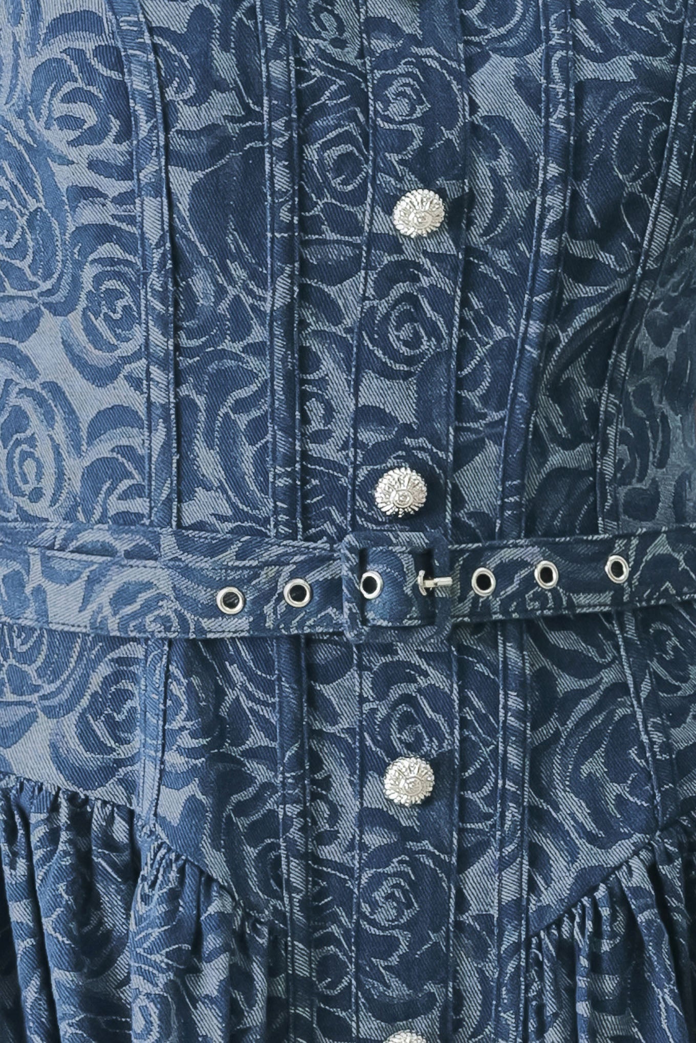 MIDNIGHT GARDEN DENIM MIDI DRESS - Glamourous Grace