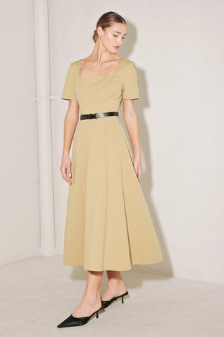 WARM STONE EDIT WOVEN MIDI DRESS - Glamourous Grace