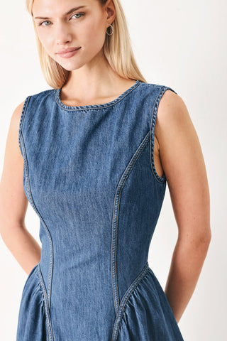 CONTEMPORARY GRACE DENIM MIDI DRESS - Glamourous Grace