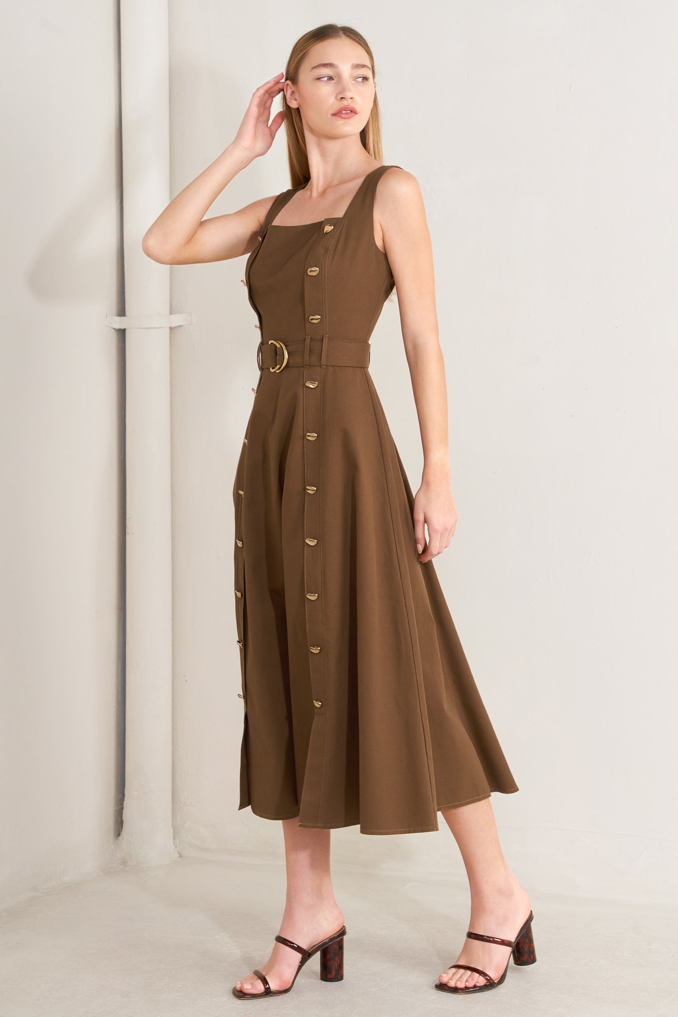 SWEET SIENNA WOVEN MIDI DRESS - Glamourous Grace LLC