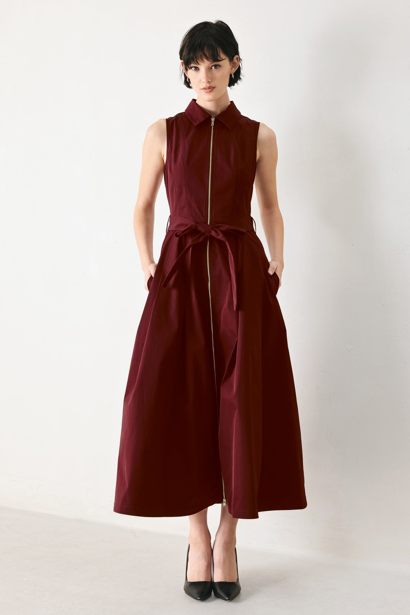 TIMELESS MOOD WOVEN MIDI DRESS - Glamourous Grace
