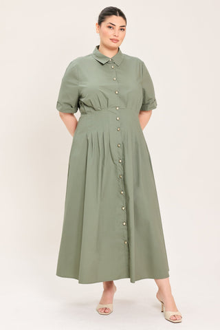 COUNTRYSIDE CHARM WOVEN MIDI DRESS - Glamourous Grace