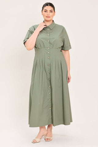 COUNTRYSIDE CHARM WOVEN MIDI DRESS - Glamourous Grace