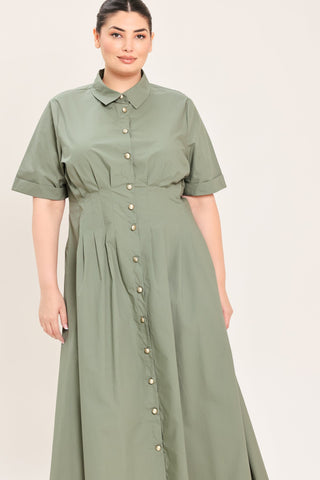 COUNTRYSIDE CHARM WOVEN MIDI DRESS - Glamourous Grace