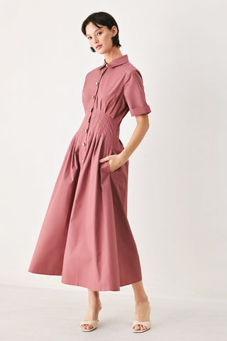 COUNTRYSIDE CHARM WOVEN MIDI DRESS - Glamourous Grace