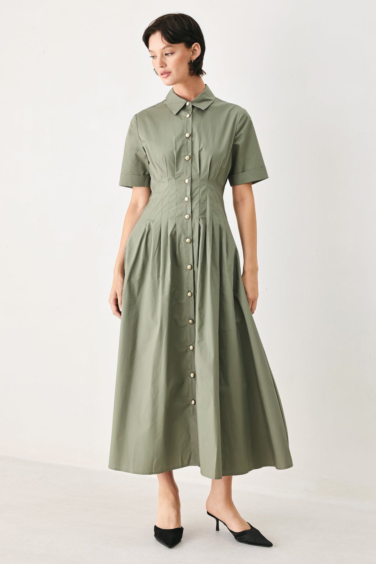 COUNTRYSIDE CHARM WOVEN MIDI DRESS - Glamourous Grace