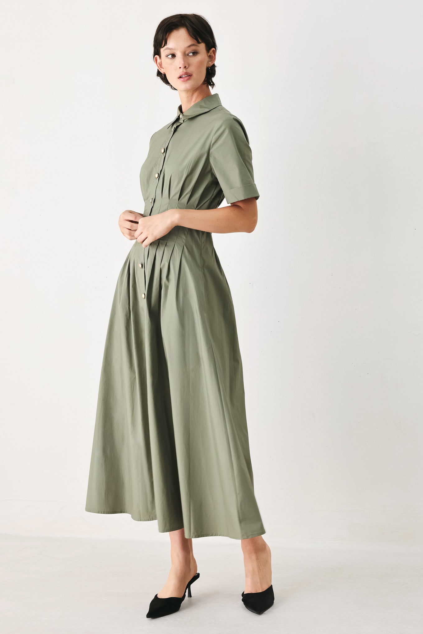 COUNTRYSIDE CHARM WOVEN MIDI DRESS - Glamourous Grace