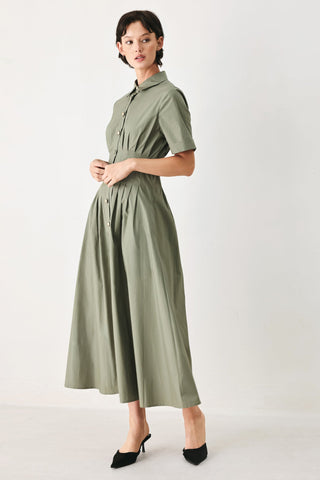 COUNTRYSIDE CHARM WOVEN MIDI DRESS - Glamourous Grace