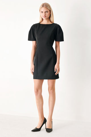 BLACK MIDNIGHT WOVEN MINI DRESS - Glamourous Grace