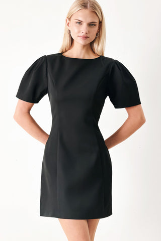 BLACK MIDNIGHT WOVEN MINI DRESS - Glamourous Grace
