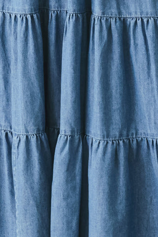 OCEAN SKY DENIM MIDI DRESS - Glamourous Grace