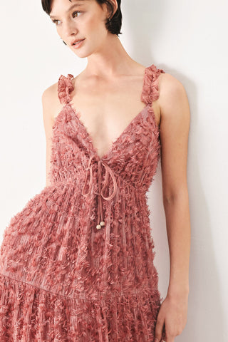 TWILIGHT ROSETTE WOVEN MAXI DRESS - Glamourous Grace