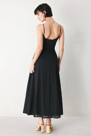 SHEER MIDNIGHT STORY WOVEN MIDI DRESS - Glamourous Grace