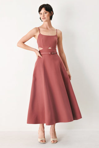 PEARL MOON WOVEN MIDI DRESS - Glamourous Grace