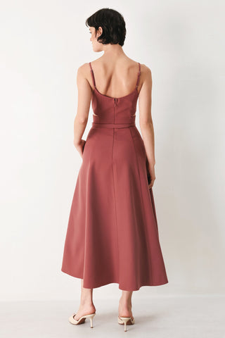 PEARL MOON WOVEN MIDI DRESS - Glamourous Grace