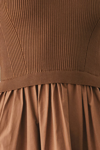 ESPRESSO DREAM SWEATER KNIT MIDI DRESS