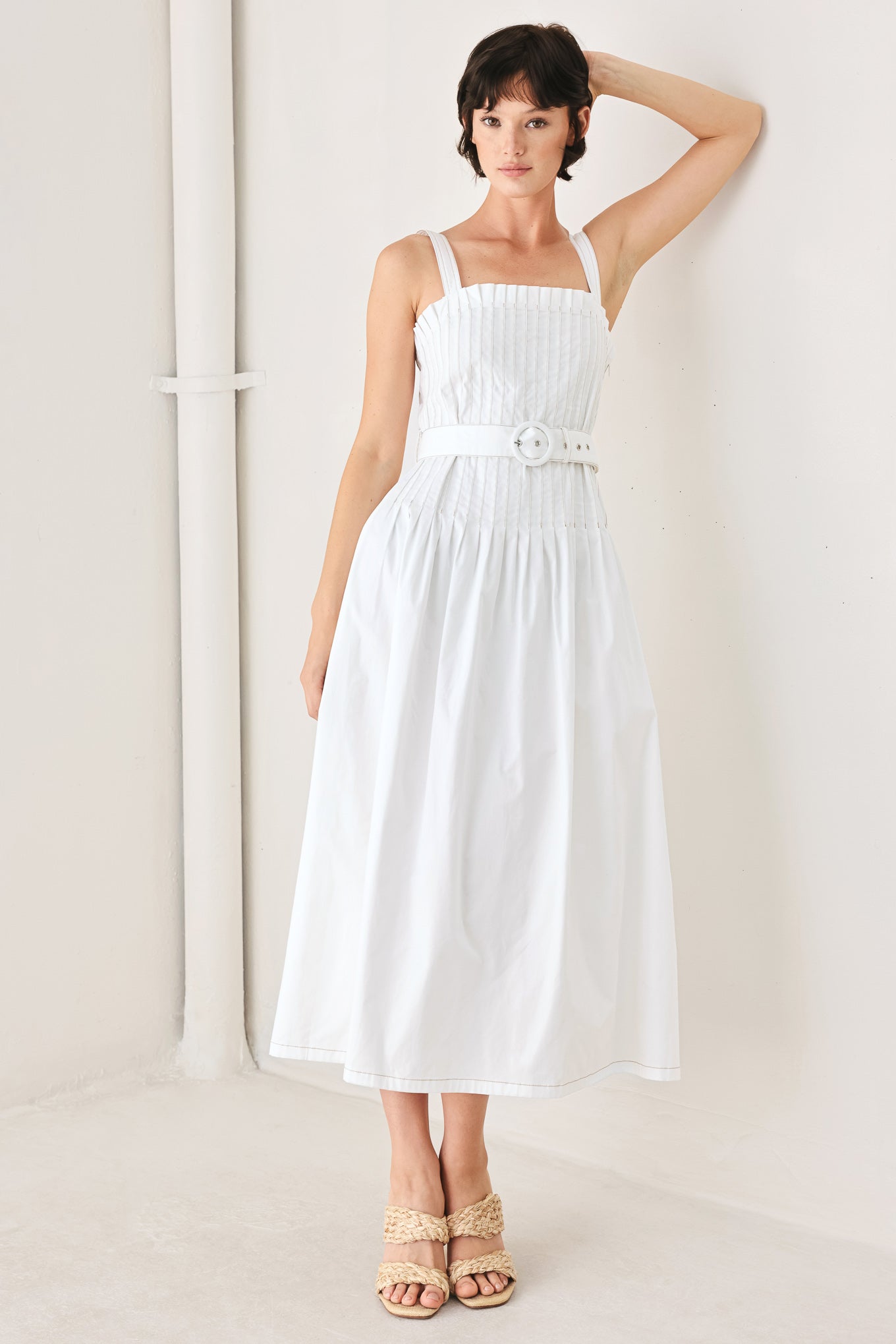 THE WEEKEND IN NANTUCKET WOVEN MIDI DRESS - Glamourous Grace