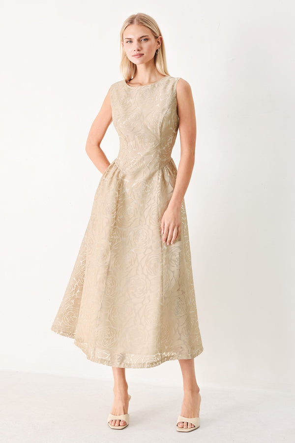 EVENING BLOSSOM ORGANZA MIDI DRESS - Glamourous Grace