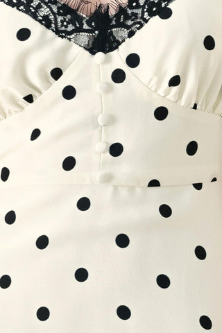 DOTTY SWEETHEART WOVEN MIDI DRESS - Glamourous Grace