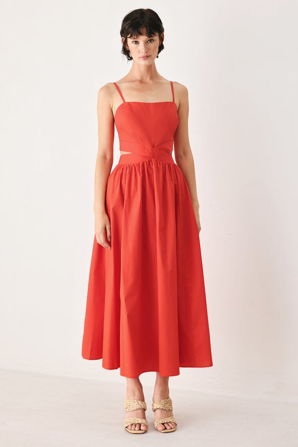 THE RIVIERA NIGHTS WOVEN MIDI DRESS - Glamourous Grace