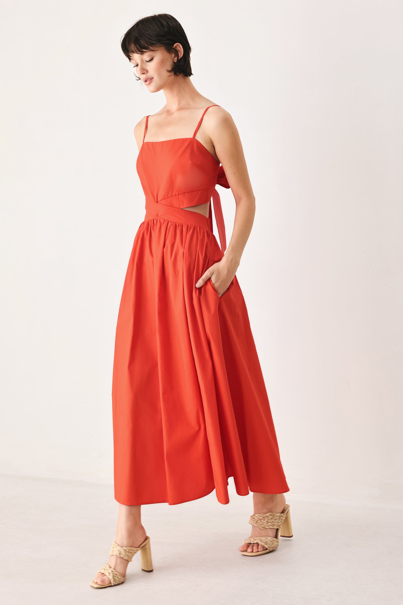 THE RIVIERA NIGHTS WOVEN MIDI DRESS - Glamourous Grace