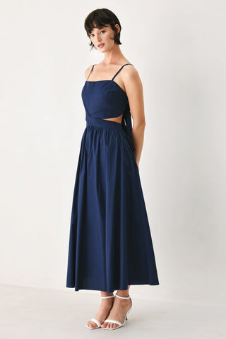 THE RIVIERA NIGHTS WOVEN MIDI DRESS - Glamourous Grace