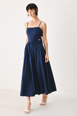 THE RIVIERA NIGHTS WOVEN MIDI DRESS - Glamourous Grace