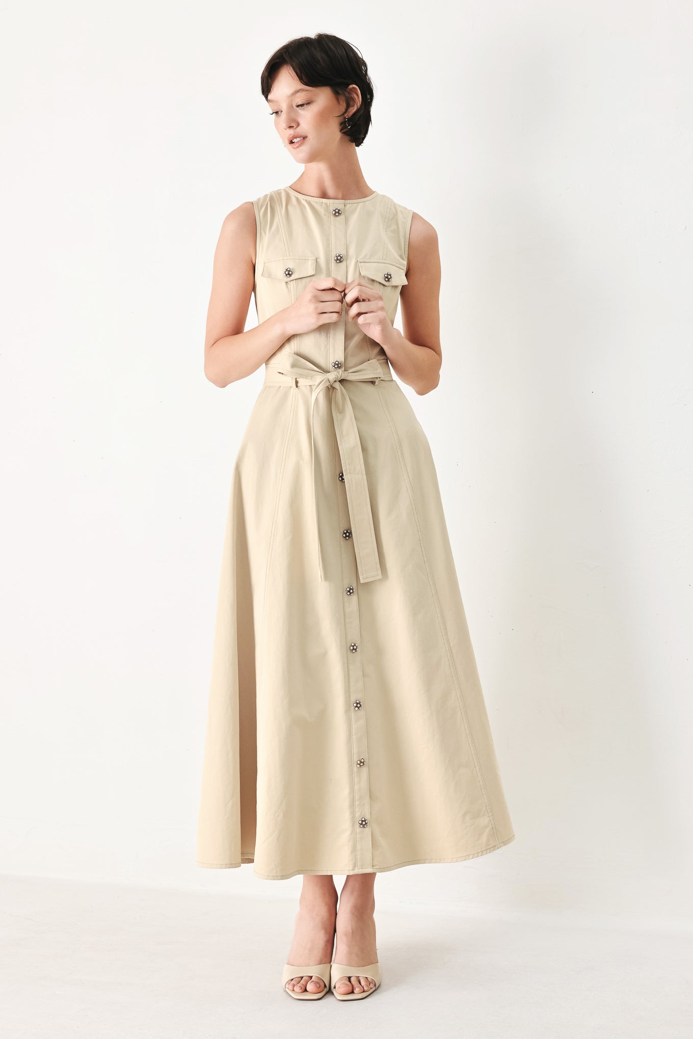 DUNE DAYDREAM WOVEN MIDI DRESS - Glamourous Grace