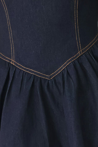 SWEET INDIGO DENIM MINI DRESS