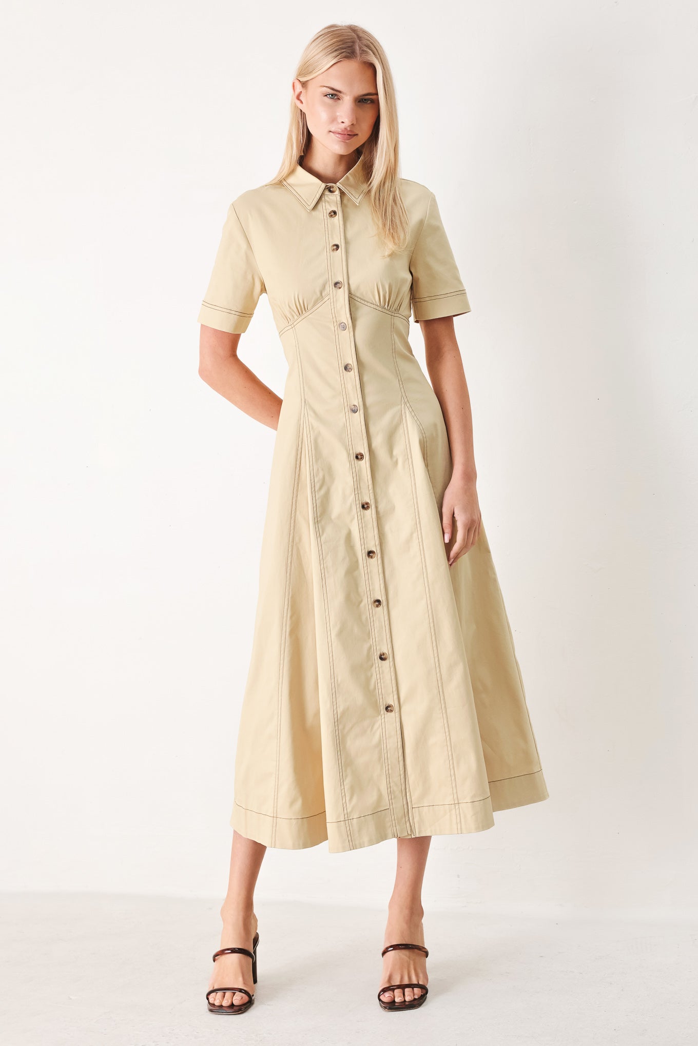 TREND ICON WOVEN MIDI DRESS - Glamourous Grace