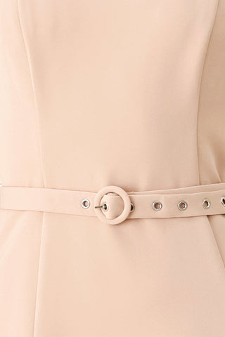 BLUSH HOUR WOVEN MIDI DRESS