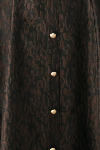 BUTTONED IN CHOCOLATE SWEETHEART MIDI DRESS