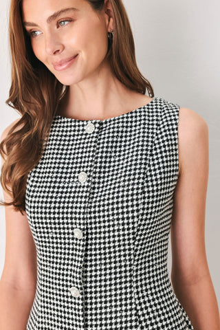 MONOCHROME SPARK BLACK/WHITE SEQUIN SKATER MINI DRESS