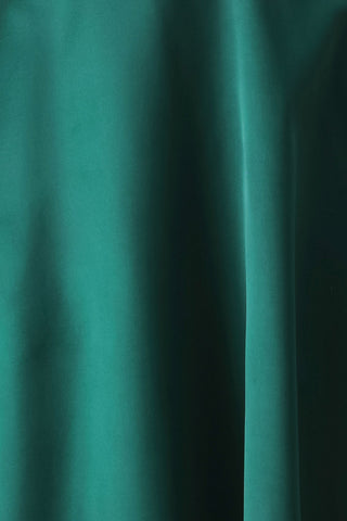 EMERALD ELEGANCE GREEN ONE-SHOULDER BELTED MIDI DRESS