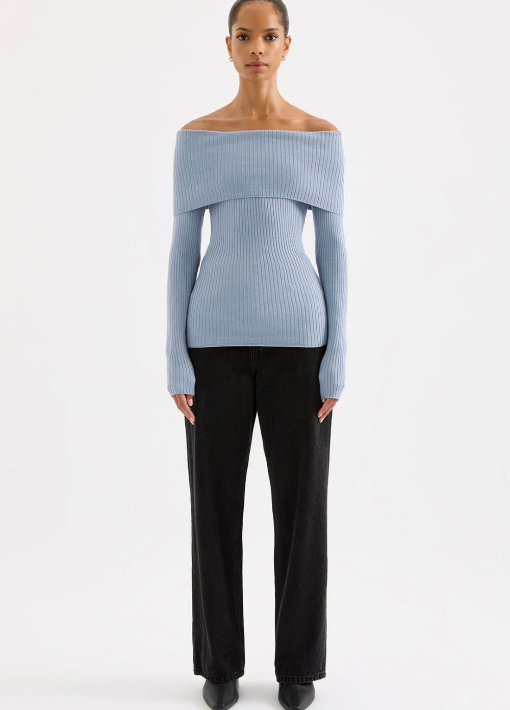 Krishna Off Shoulder Knit Top - Glamourous Grace