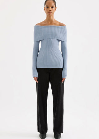 Krishna Off Shoulder Knit Top - Glamourous Grace