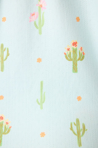 Feelin' Prickly Cactus Blooms Banded Pants