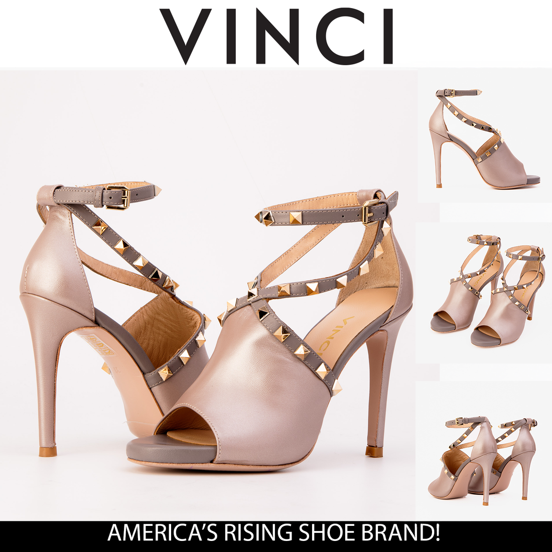 The Ribnica Beige Leather Ankle Strap Women Sandal - Glamourous Grace