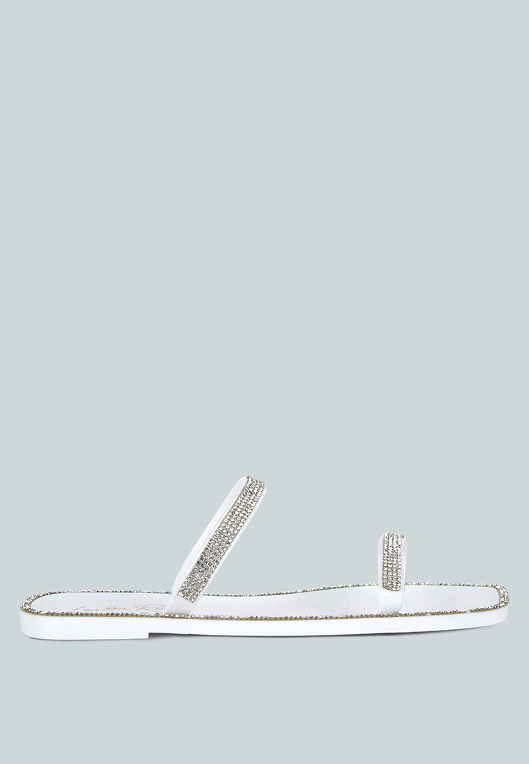 Fenta Diamante Detail Jelly Flats - Glamourous Grace