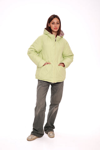 Reversible Demi-Season Jacket in Iris/Lemongrass