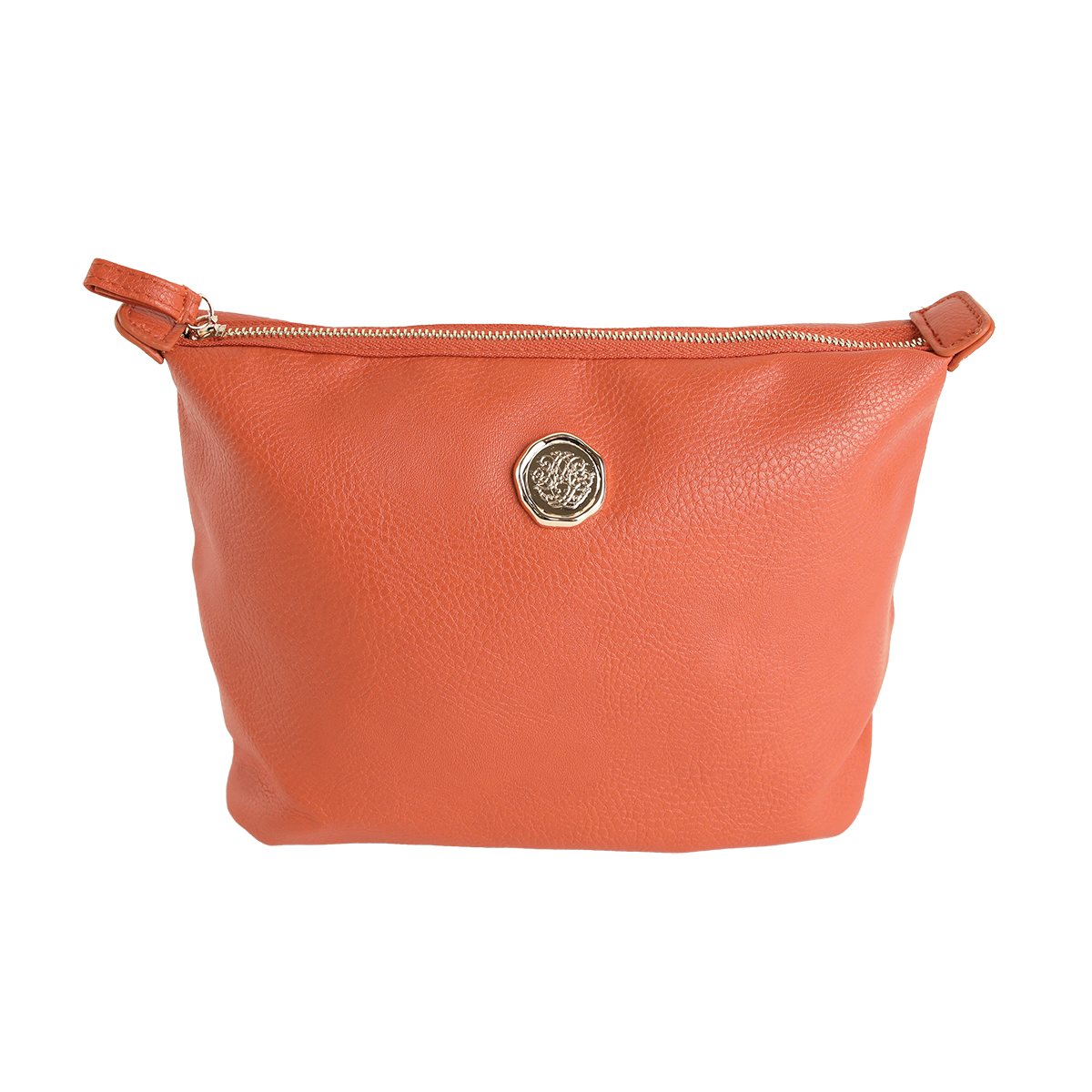 Tangerine Orange Large Cosmetic Bag