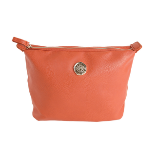 Tangerine Orange Large Cosmetic Bag