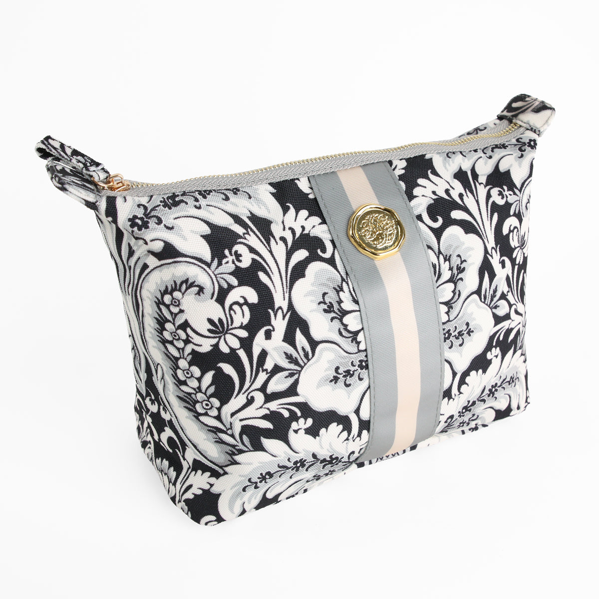 Damask Noire Large Cosmetic Bag