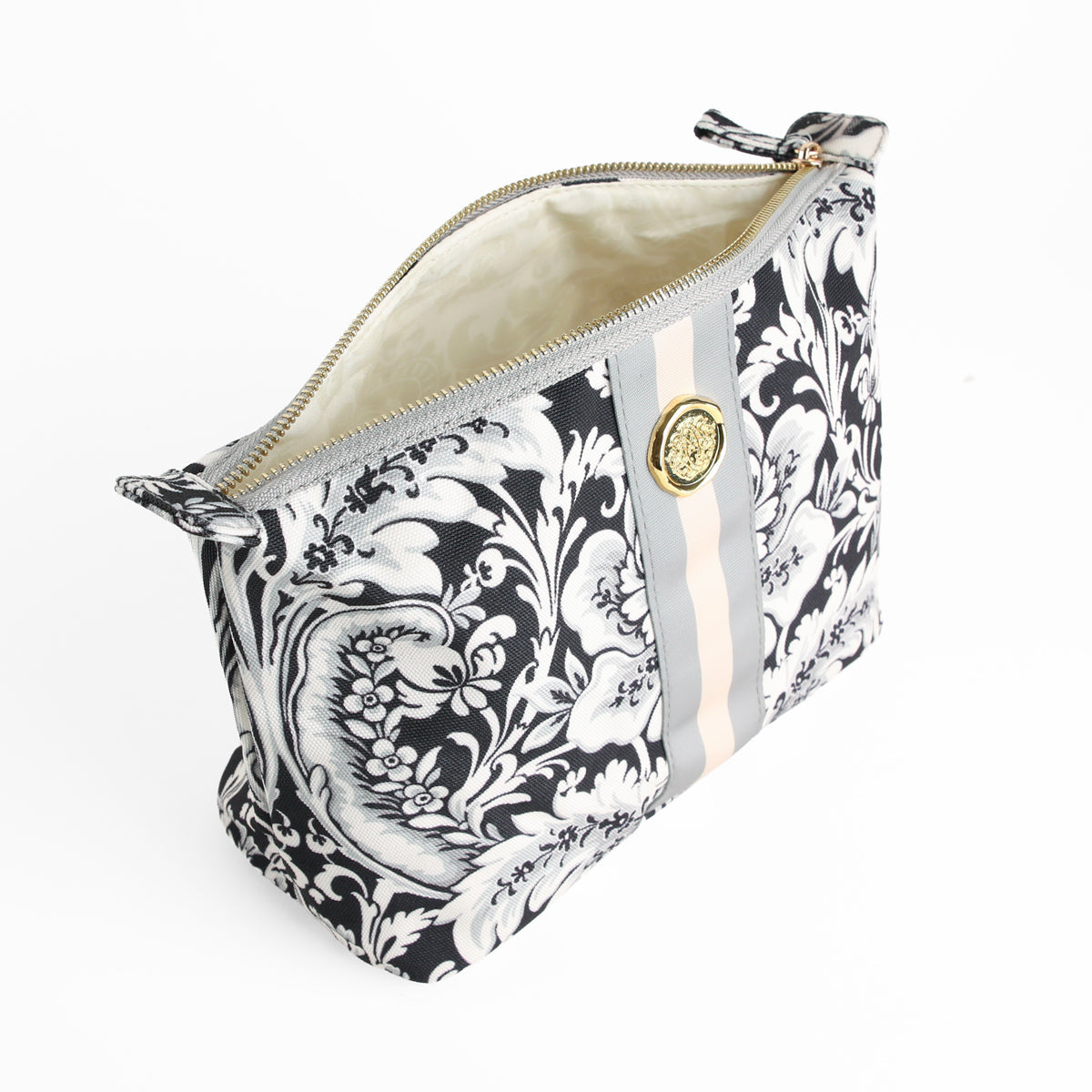 Damask Noire Large Cosmetic Bag