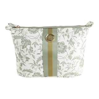 Green Climbing Rose Large Cosmetic Bag