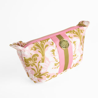 Pink Damask Small Cosmetic Bag