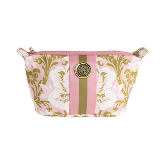 Pink Damask Small Cosmetic Bag