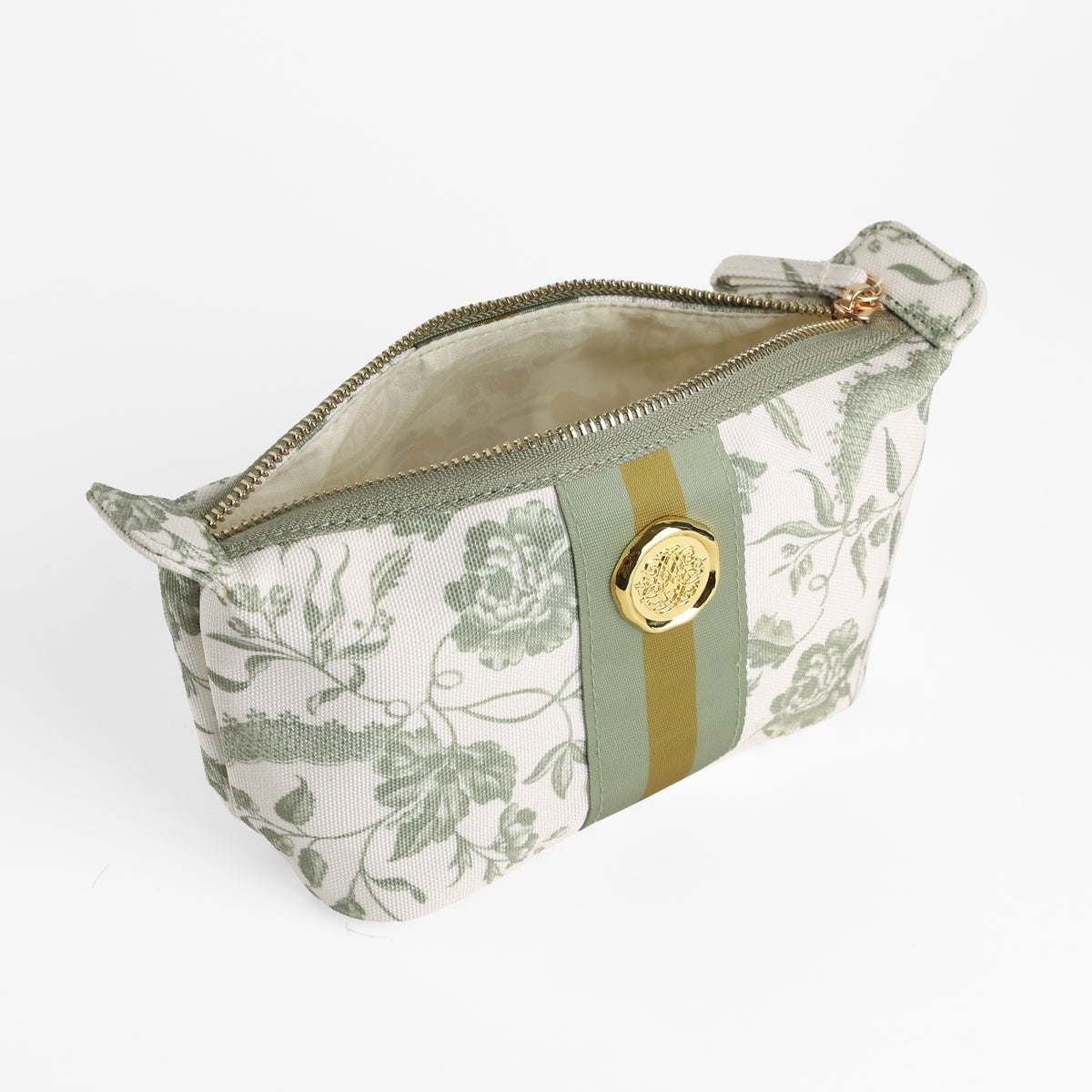 Green Climbing Rose Small Cosmetic Bag