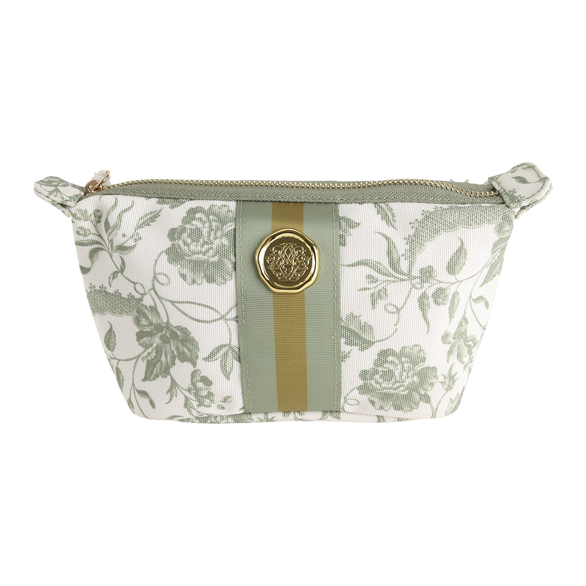 Green Climbing Rose Small Cosmetic Bag